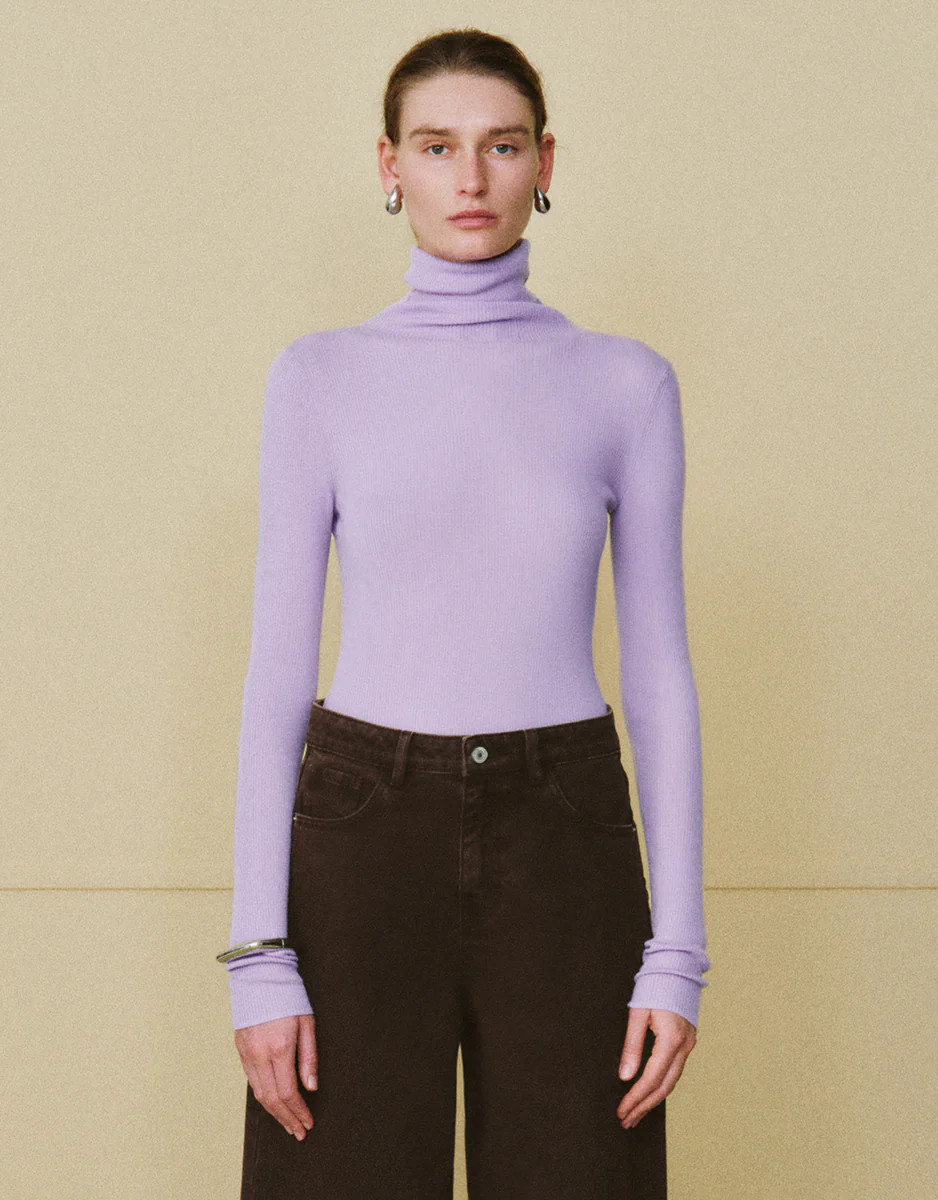 Skinny Turtle Neck Knitted T-Shirt | Urban Revivo