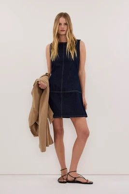 MARILYN INDIGO DENIM MINI DRESS | DISSH