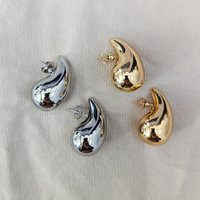 Kylie Jenner Trending Large Water/ Tear Drop Gold Or Silver Stud Earrings, Waterproof & Lightweight Bottega Dupe Earrings | Etsy (UK)