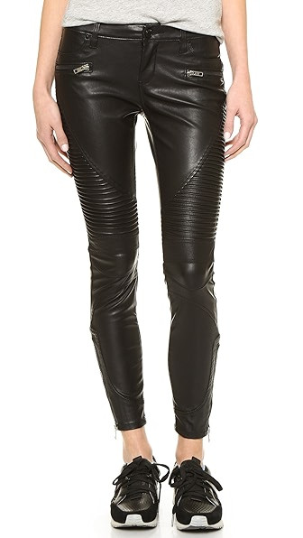Black Vegan Leather Moto Pants | Shopbop