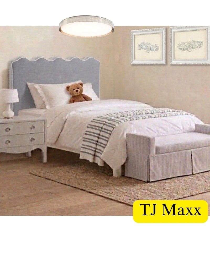 TJ Maxx, home decor, scallop, twin, headboard, wool, nightstand, upholstered, bench, designer, flush mount, kids room, bedroom, guestroom, French, modern, coastal.

#LTKKids #LTKHome #LTKSaleAlert