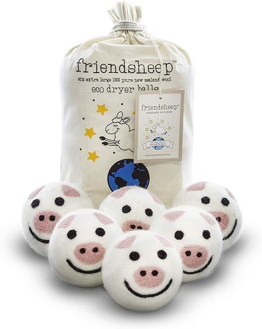 Friendsheep Wool Dryer Balls 6 Pack XL Organic Premium Reusable Cruelty Free Handmade Fair Trade ... | Amazon (US)