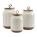Tabletops Gallery Tabletops Gallery Ziggy 3-Piece Kitchen Canister Set | HSN