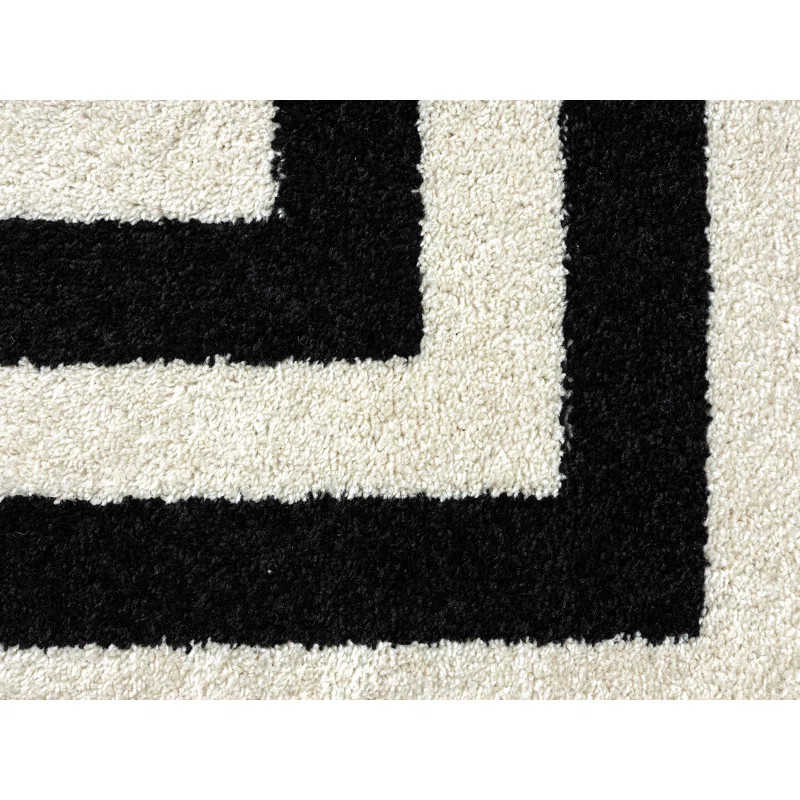Ahmi Geometric Ivory/Black Area Rug | Wayfair North America