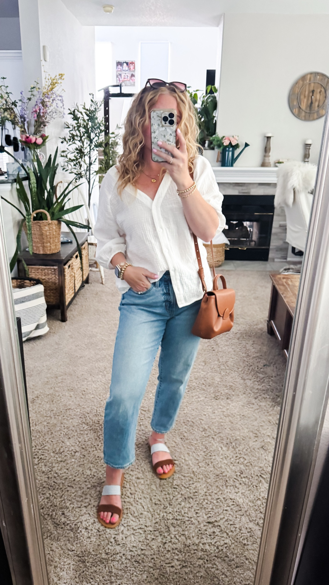 Lightweight cotton button down shirt, light wash jeans, brown purse and striped sandals (went up half a size)






Amazon outfits every outfit inspo, outfit ideas, casual outfits amazon, amazon outfits every day, spring outfits 2026, summer outfits, old navy jeans

#LTKSaleAlert #LTKPetite #LTKootd