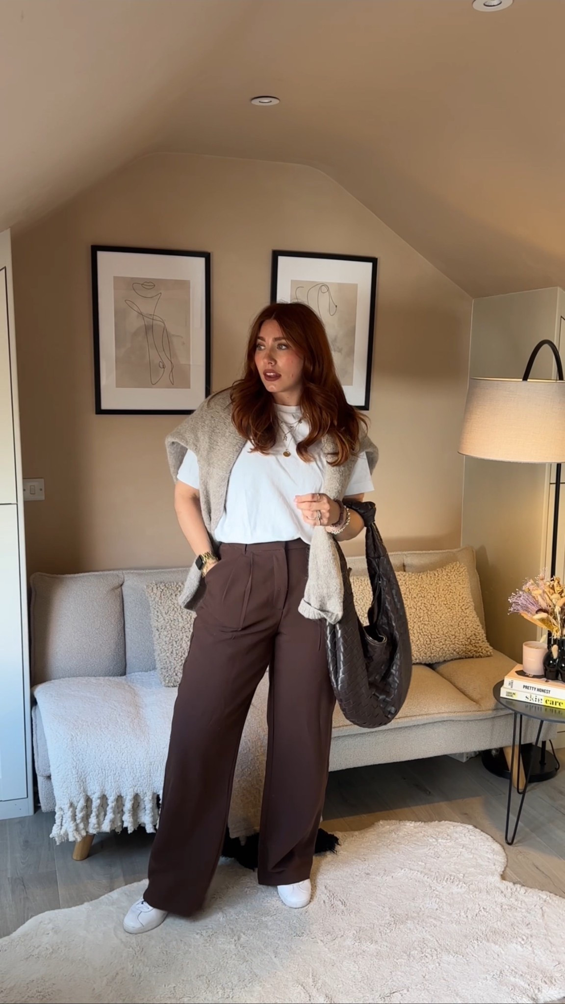 This is my kind of outfit right now 🤎🤍
And these trousers!!! I’m wearing size 30L they are the dreaaam fit on me. 

#LTKuk #LTKmidsize #LTKautumn