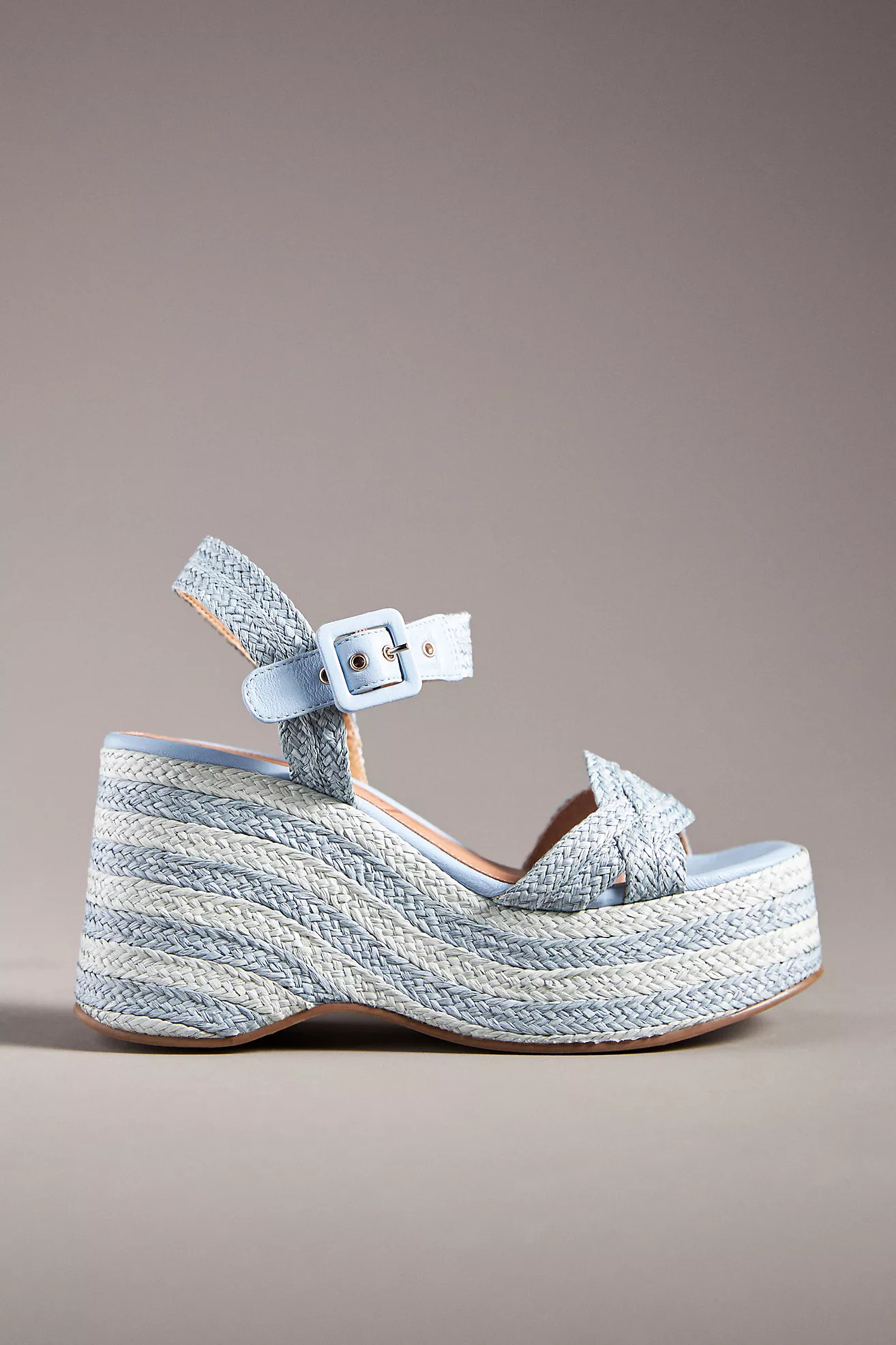 Vicenza Raffia Platform Heels | Anthropologie (US)