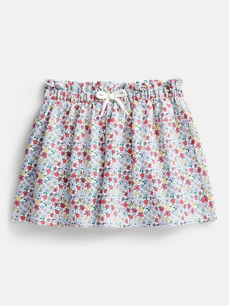 Wonder Nation Little Girls Scooter Skirt with Paperbag Waist, Sizes 4-10 | Walmart (US)