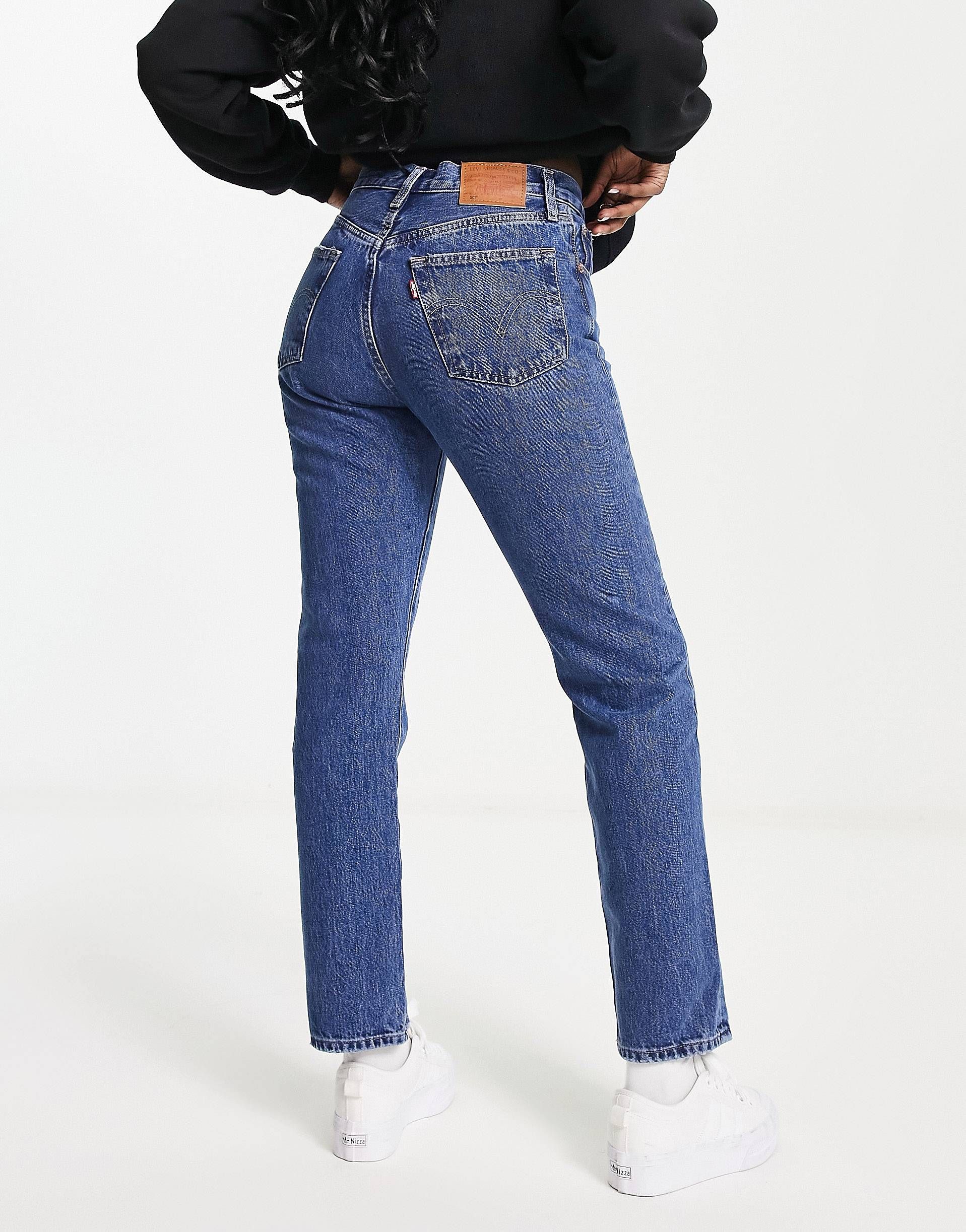 Levi's 501 crop jeans in indigo | ASOS (Global)