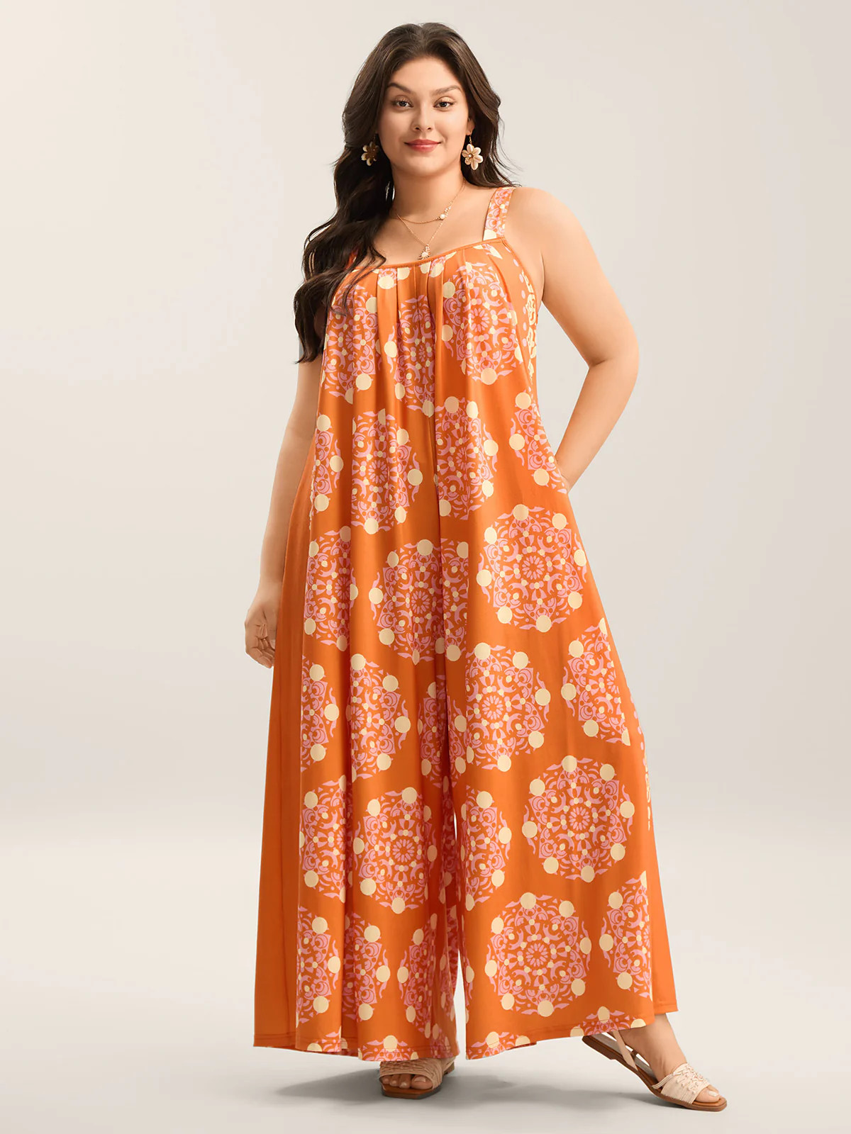 Sunkissed Stretchy Adjustable Strap Jumpsuit | Bloomchic