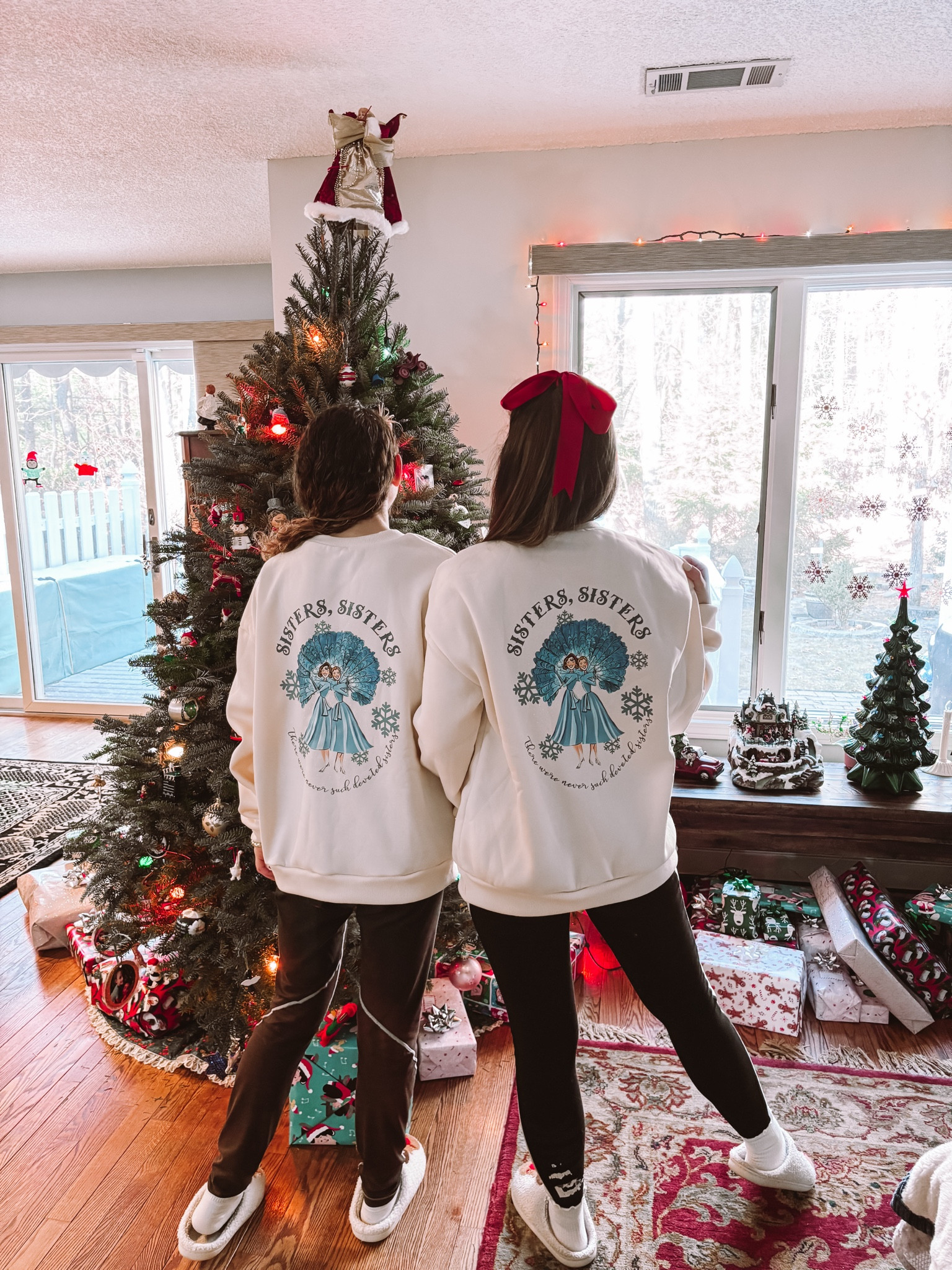 Enjoying a cozy baking day with my sister in our matching White Christmas sweatshirts. Perfectly oversized and super soft! 

#LTKHoliday #LTKSeasonal #LTKGiftGuide