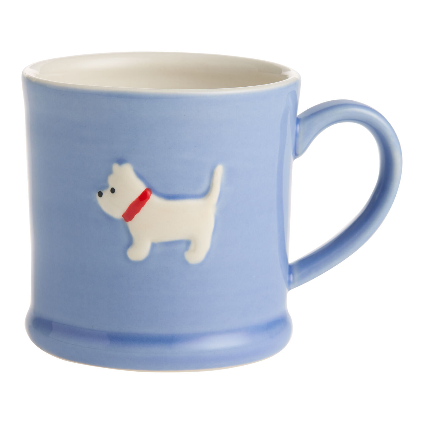 Dog Icon Embossed Hand Painted Ceramic Mug | World Market