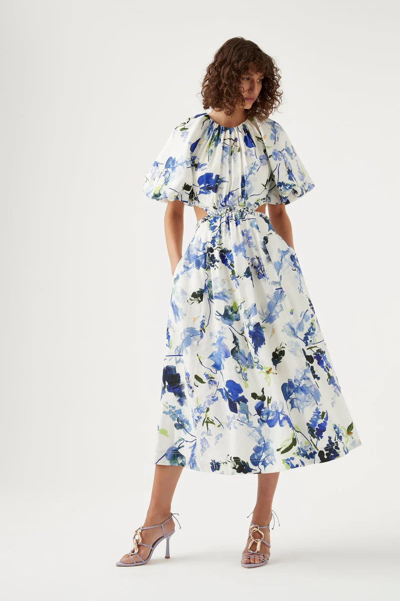 Capucine Puff Sleeve Midi Dress | Aje.(Global)