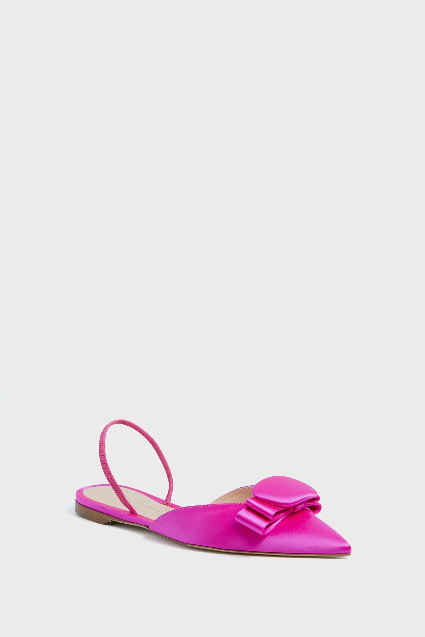 Fuxia Satin Belinda Flats | Tuckernuck (US)