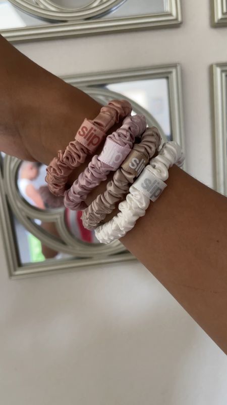 I love these Slip hair tie but I’ll be honest they are definitely pricey so I like to restock during the Nordstrom anniversary sale!! 
If you have curly hair I  think you will absolutely love these! These scrunchies are made from silk that's gentle on your curls and cause zero hair breakage! 

#LTKbeauty #LTKsalealert #LTKxNSale