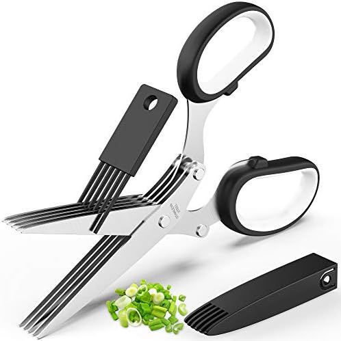 Updated 2021 Herb Scissors Set - Cool Kitchen Gadgets for Cutting Fresh Garden Herbs - Herb Cutte... | Amazon (US)
