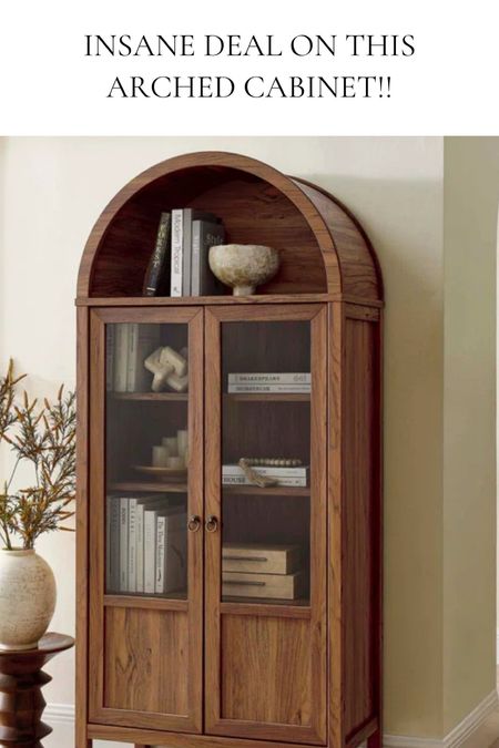 Arched cabinet, wayfair, Walmart, wood cabinet, sale, look for less, Modway Tessa Tall Arched Storage Display Cabinet in Walnut

#LTKSaleAlert #LTKHome