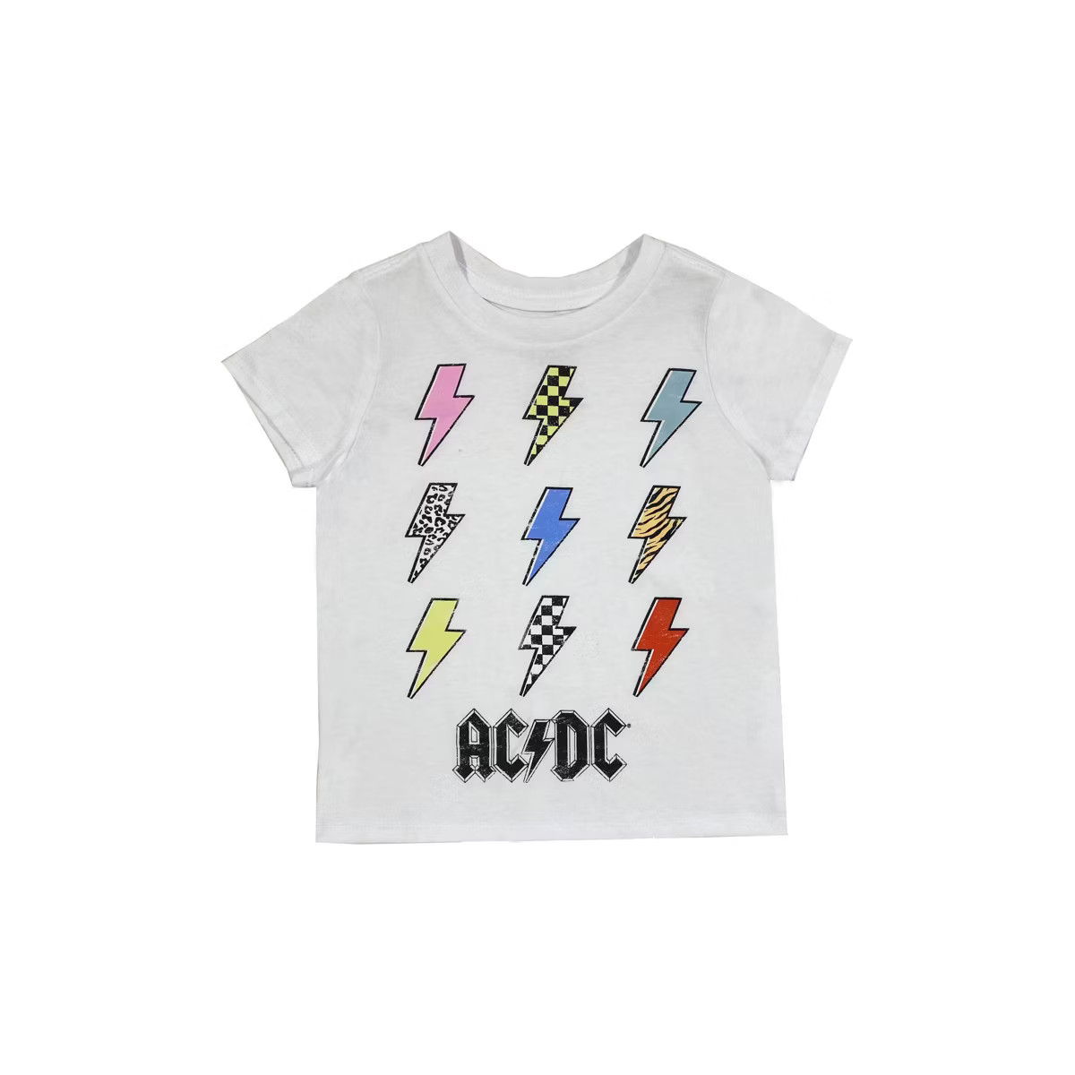 Toddler AC/DC Lightning Bolt T-Shirt - White | Target
