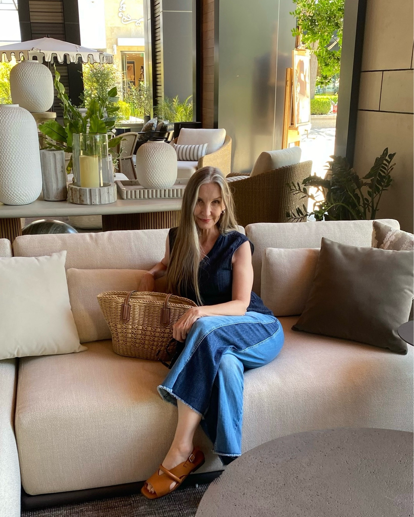 Summer style … #ltkover50 #denim #denimtrends #summerootd #denimvest #leathersandals #stretchjeans size down 1 size in the jeans.

#LTKdayinmylife #LTKootd #LTKOver40