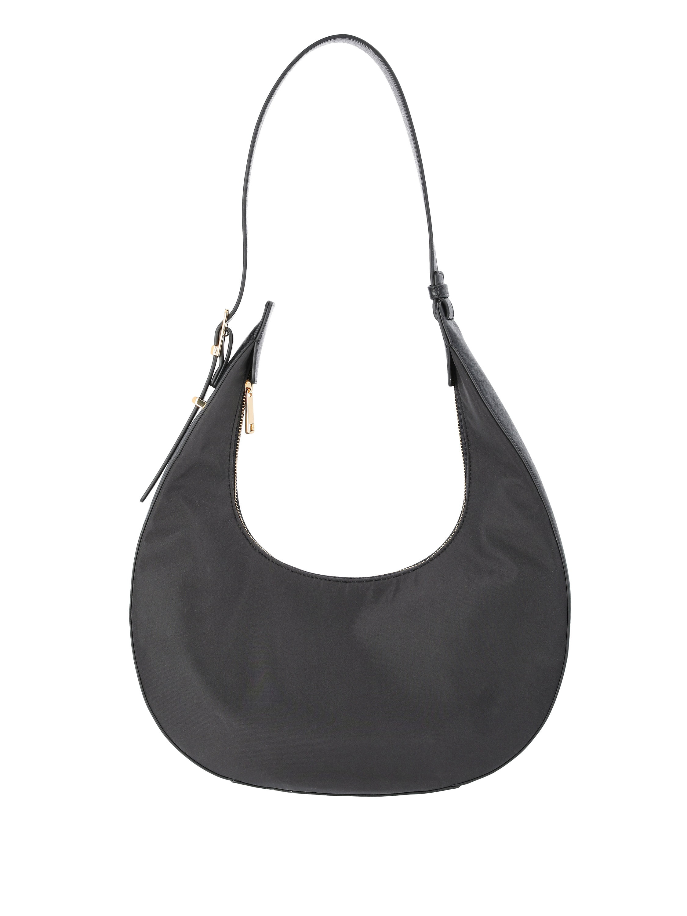 Time and Tru Women’s Harbour Nylon Hobo Handbag, Black | Walmart (US)