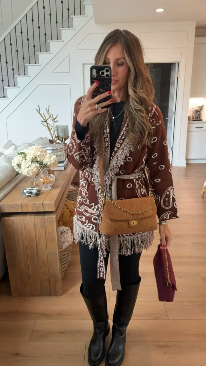 This fringe cardigan from Amazon is such a fun fall layer. The texture gives a simple jeans and tank outfit a little more personality, and it is lightweight enough to wear on those cooler mornings without feeling too heavy.

fringe cardigan, Amazon cardigan, fall sweater, lightweight fall layer, casual fall outfit, Amazon fashion, women over 40 style, everyday fall outfit, themominstyle

#LTKSeasonal #LTKWorkwear #LTKootd