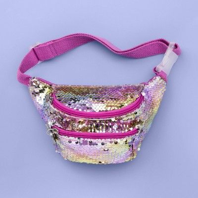 Girls' Flip Sequin Belt Bag - More Than Magic™ Purple | Target