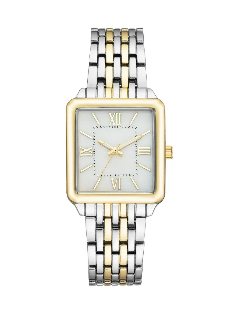 Time & Tru Women's Two-Tone Wristwatch - Walmart.com | Walmart (US)