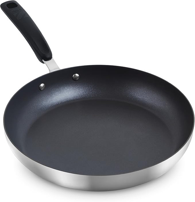Zakarian by Dash 12" TruPro Nonstick Stainless Steel Fry Pan- Black | Amazon (US)