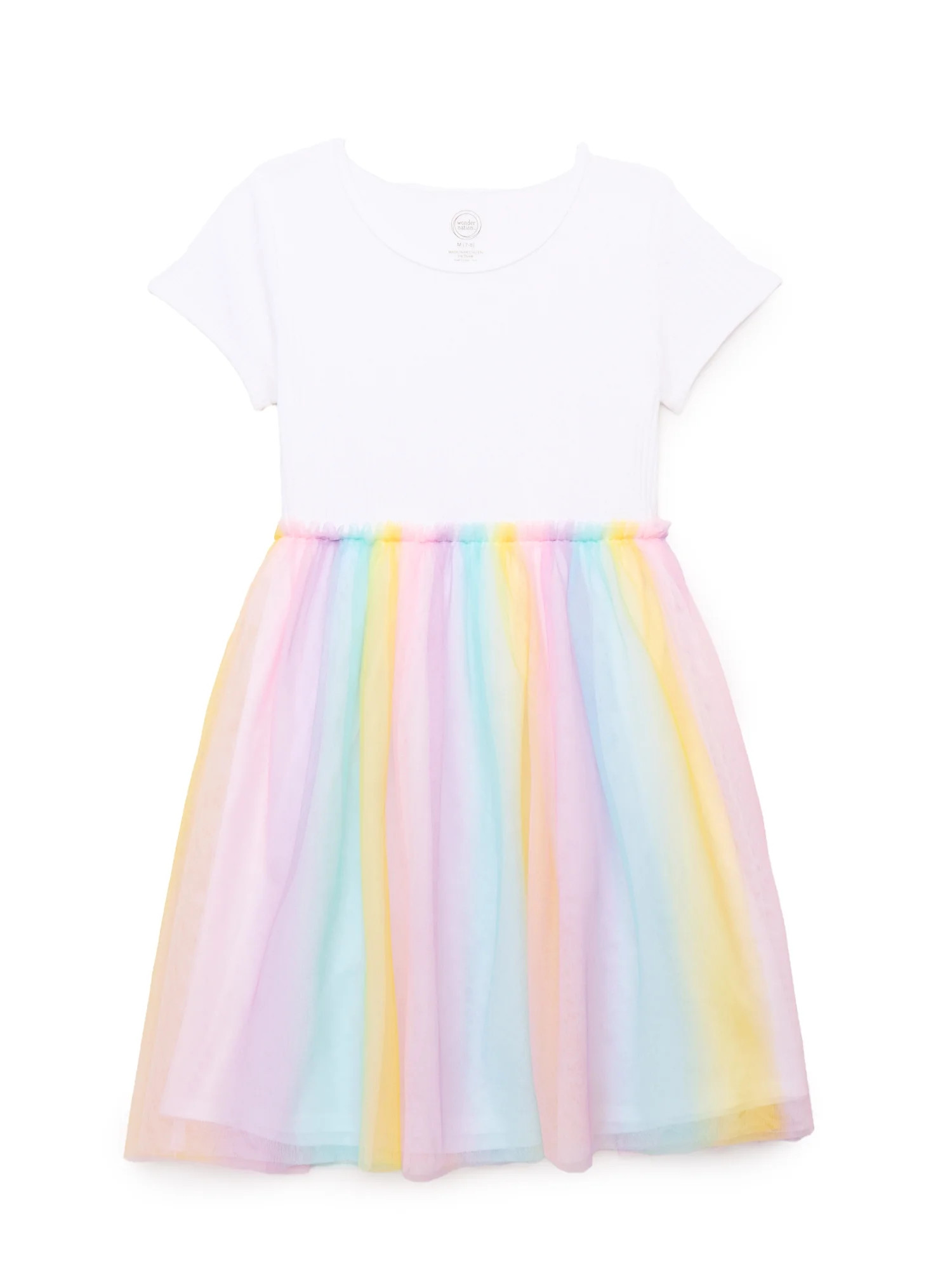 Wonder Nation Girls Short Sleeve Tutu Dress, Sizes 4-18 & Plus | Walmart (US)