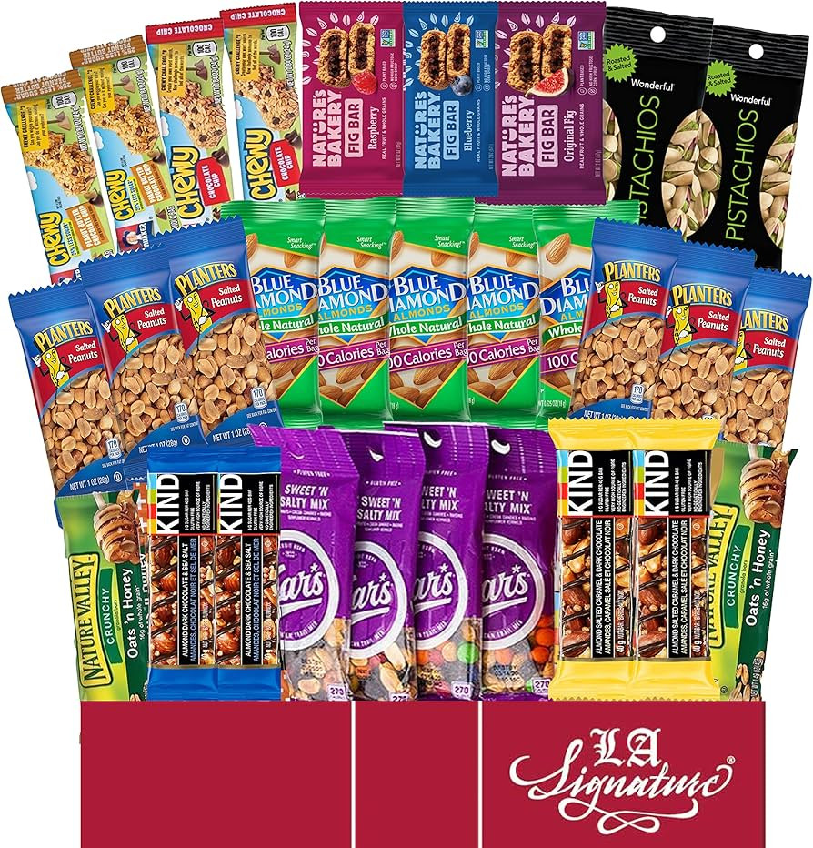 Ultimate Healthy Care Package (30 Count) - Bars & Nuts Variety- Gift Box Bundle Present - Kids, A... | Amazon (US)
