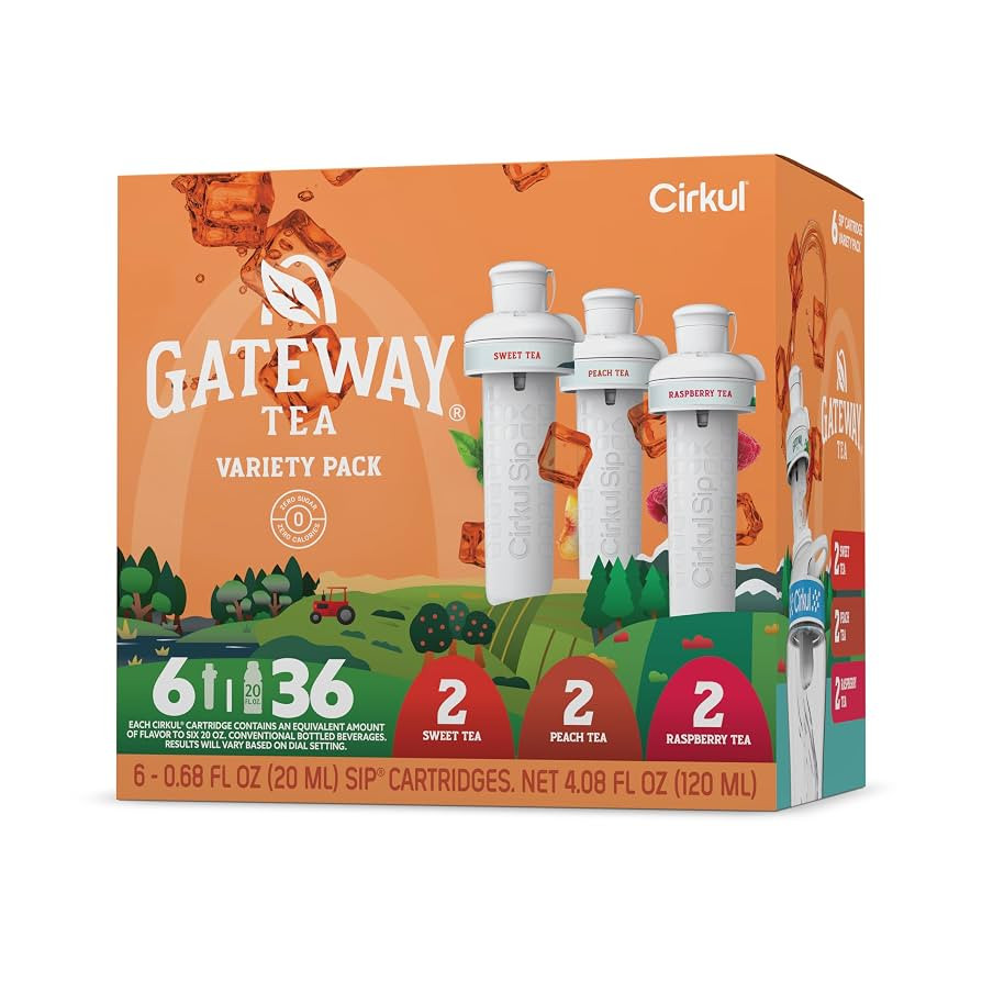 Cirkul Gateway Tea Caffeine Flavor Water Variety Pack, Makes 36 Drinks, No Sugar, Zero Calorie Dr... | Amazon (US)