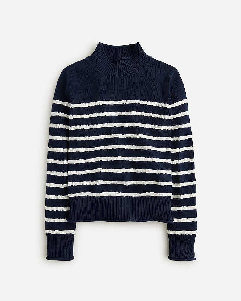 New heritage Rollneck™ sweater in stripe | J. Crew US