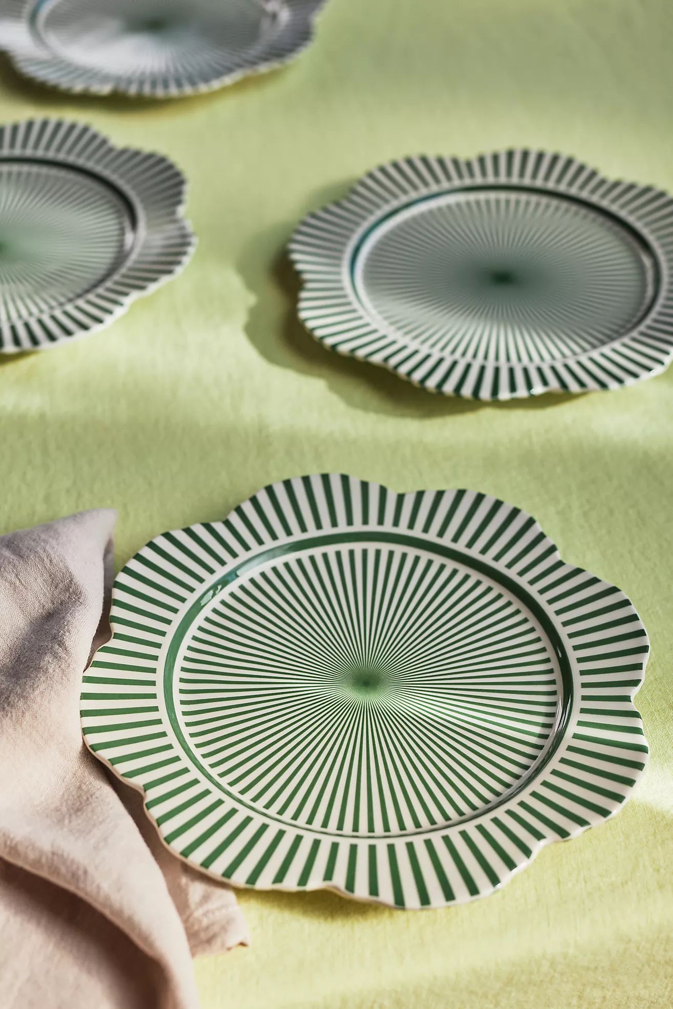 Lyla Striped Side Plates, Set of 4 | Anthropologie (US)