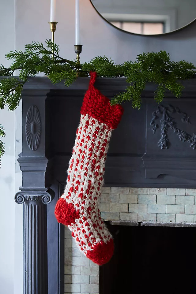 Herringbone Knit Stocking | Anthropologie (US)