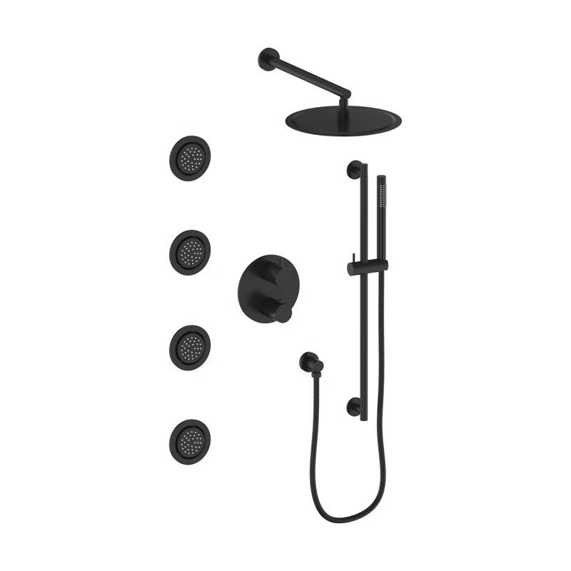 ZLINE Autograph Edition Emerald Bay Thermostatic Shower System with Body Jets | Wayfair North America