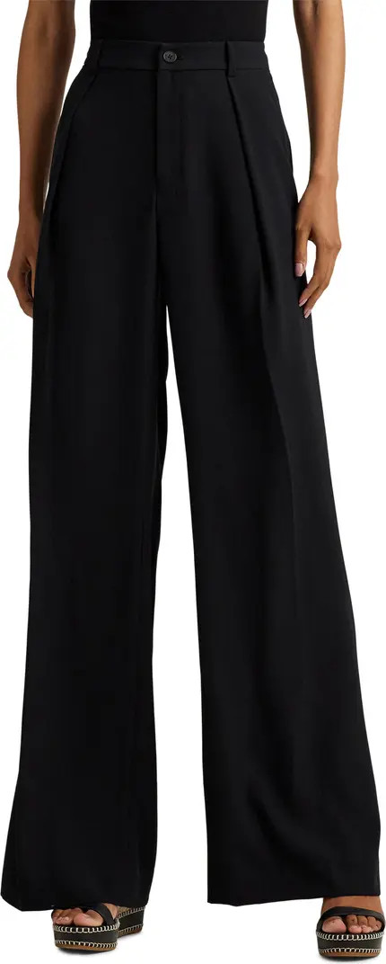 Double Faced Georgette Wide Leg Pants | Nordstrom