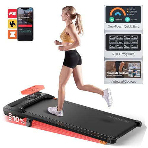 Walking Pad Treadmill with Incline, Under Desk Treadmills for Home Small, Only 37lbs Portable Treadmill for Small Spaces, Installation-Free Compact Incline Treadmill, Vertical Storage, APP Control | Amazon (US)