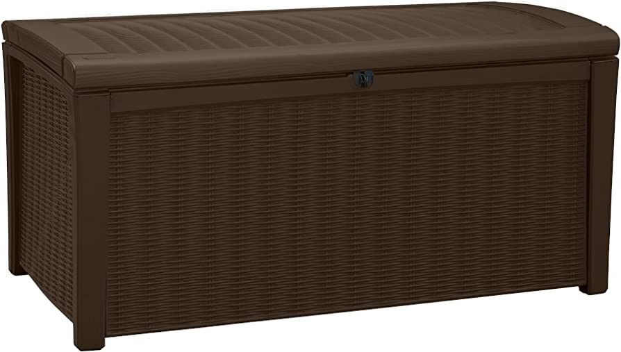 Keter Borneo 110 Gallon Resin Deck Box - Organization and Storage for Patio Furniture, Outdoor Cu... | Amazon (US)