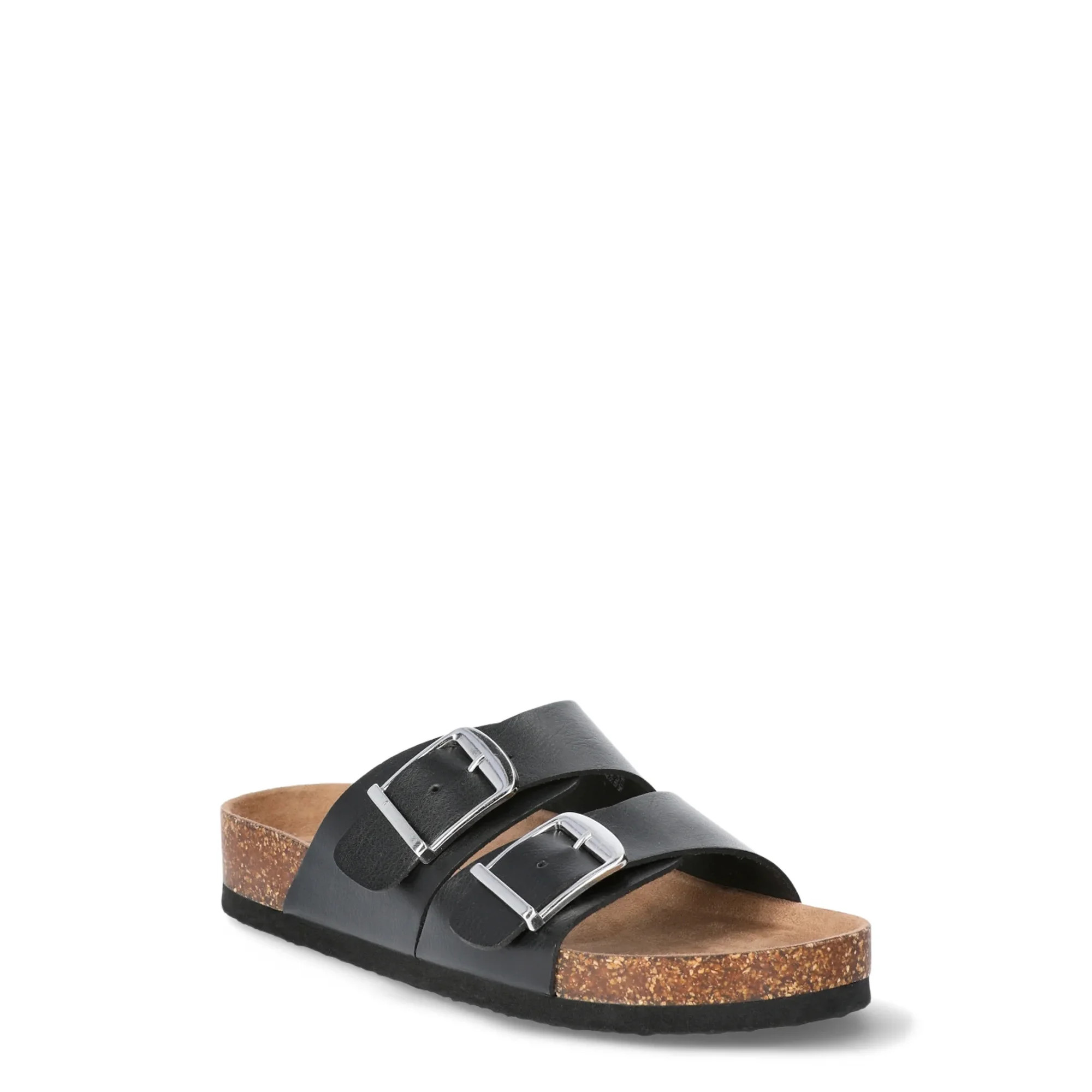 Time and Tru Women's Footbed Slide Sandals, Wide Width Available | Walmart (US)