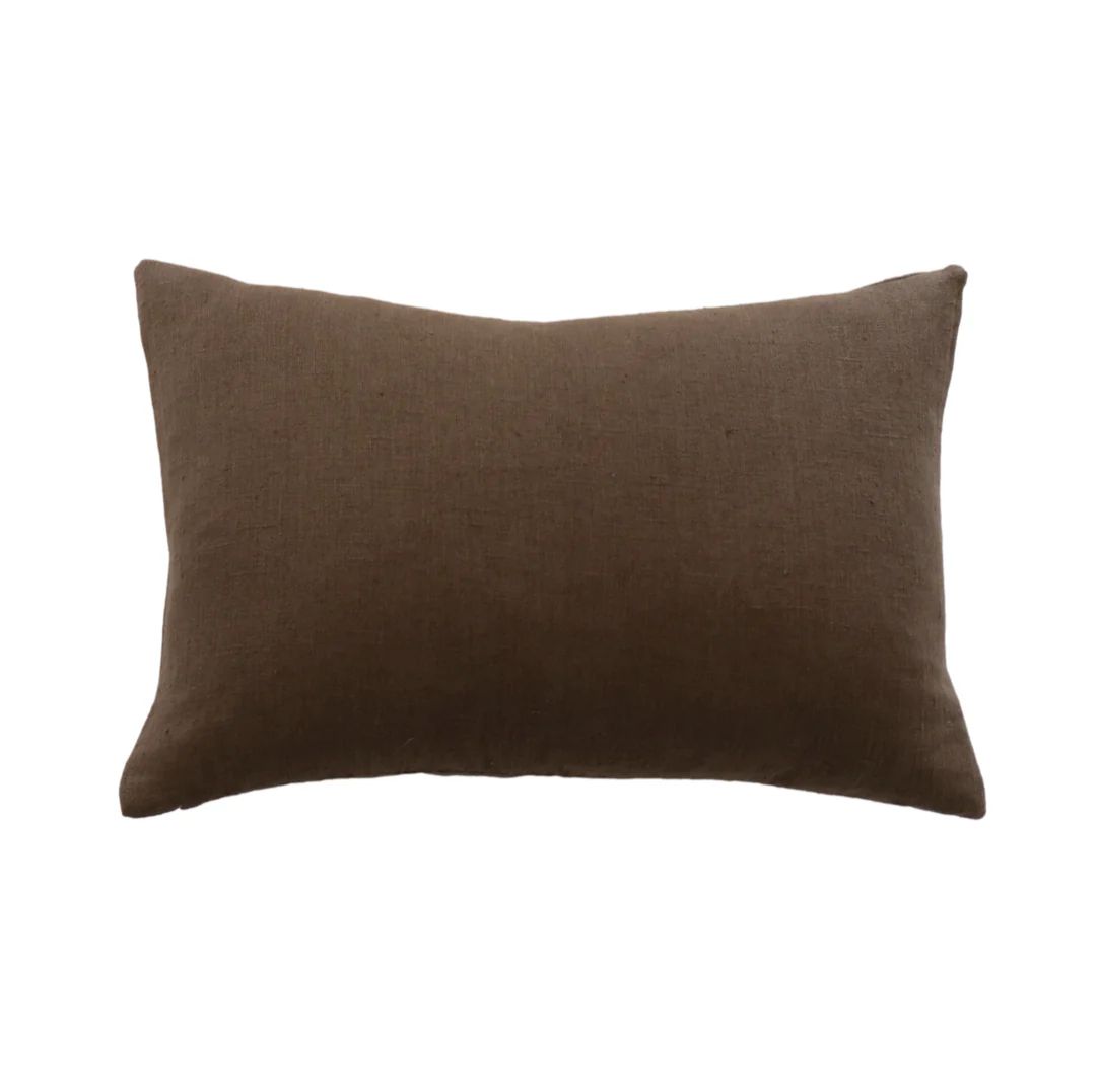 Mushroom Linen Pillow Cover | Danielle Oakey Interiors INC