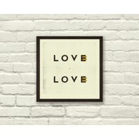 Love, Equality, Art Print, Poster, ""Love Is Love', Typography, Graphic Design, Black & Gold | Etsy (US)