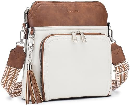 Roulens Crossbody Purse for Women Vegan Leather Medium Crossbody Wallet Bag for Travel Women Shou... | Amazon (US)