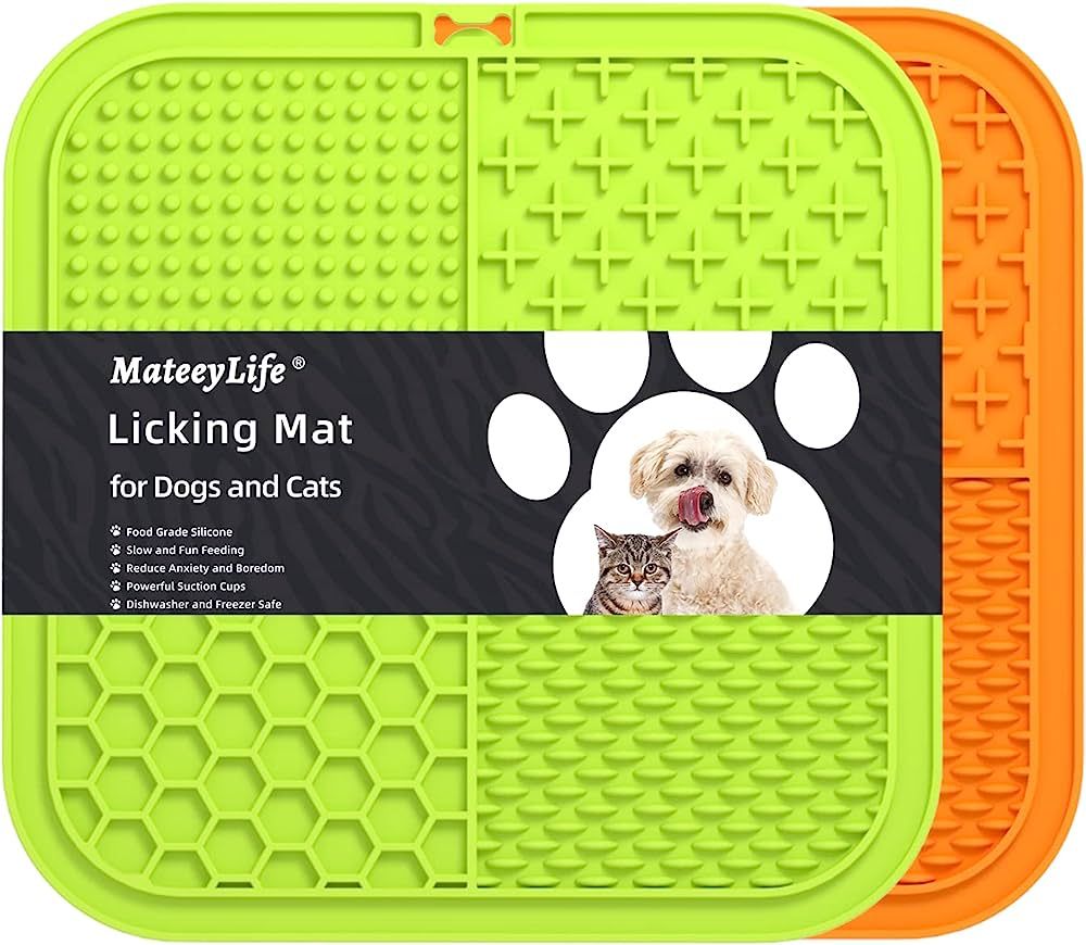 MateeyLife Licking Mats for Dogs and Cats, Premium Lick Pad with Suction Cups for Dog Anxiety Rel... | Amazon (US)