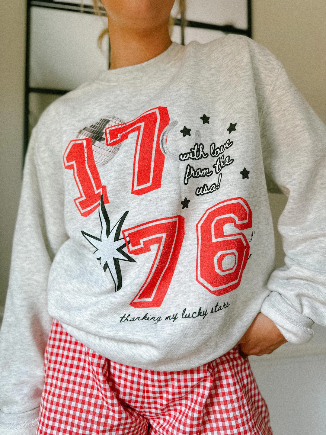1776 America Crewneck Fourth of July Outfit Independence Day Retro Sweatshirt Women With Love Fro... | Etsy (US)