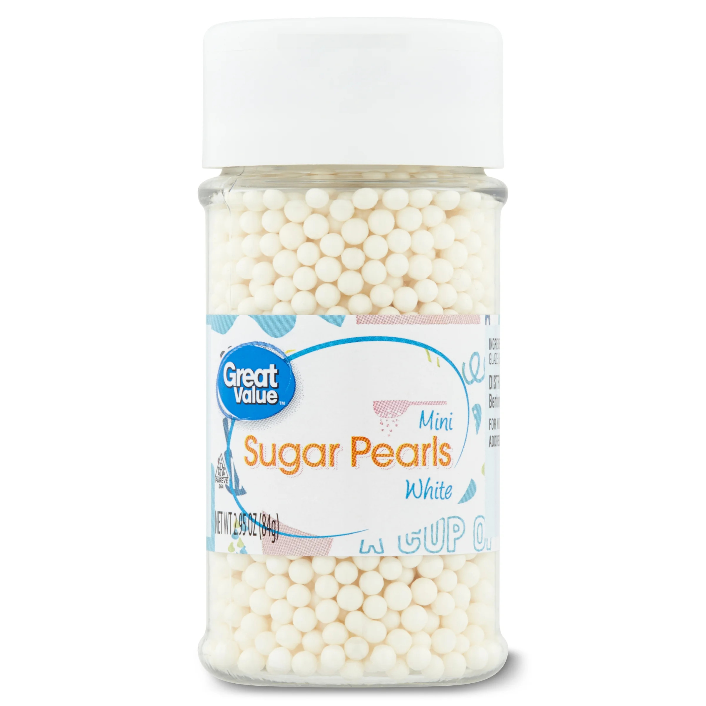 Great Value Mini Sugar Pearls, White, 2.95 oz - Walmart.com | Walmart (US)