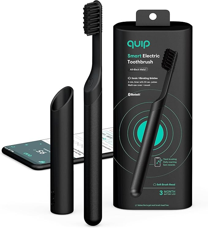 Quip Smart Sonic Toothbrush for Adults - Timed Electric Toothbrush with Bluetooth & Rewards App -... | Amazon (US)