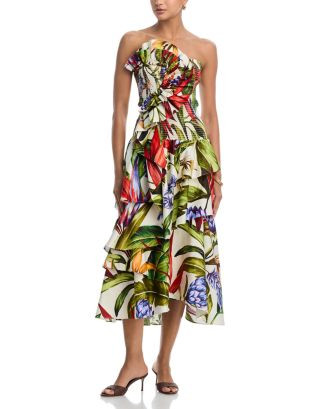 FARM Rio Florart Strapless Tiered Midi Dress | Bloomingdale's FARM Rio | Bloomingdale's (AU)