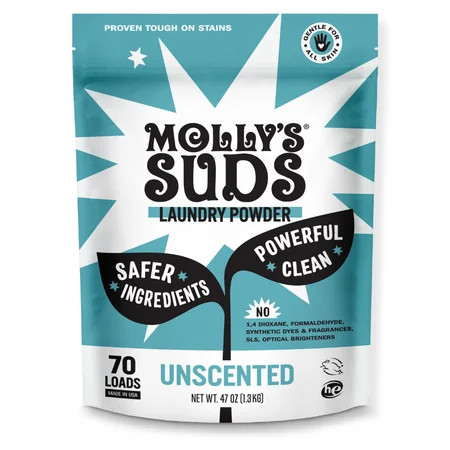 Molly's Suds Unscented Laundry Detergent Powder for Sensitive Skin, 70 Loads | Walmart (US)