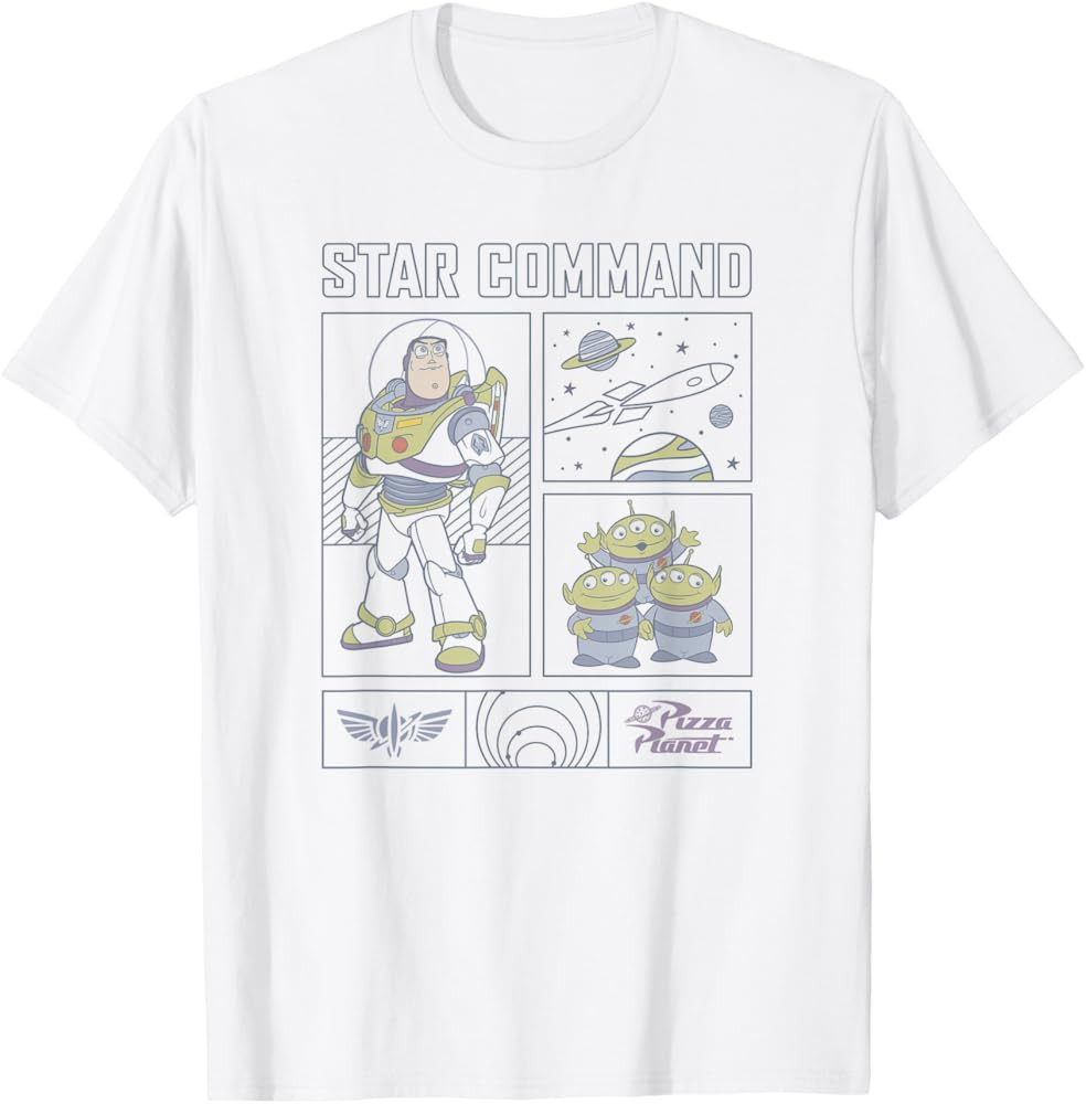 Disney Pixar Toy Story Buzz Lightyear Star Command Comic T-Shirt | Amazon (US)