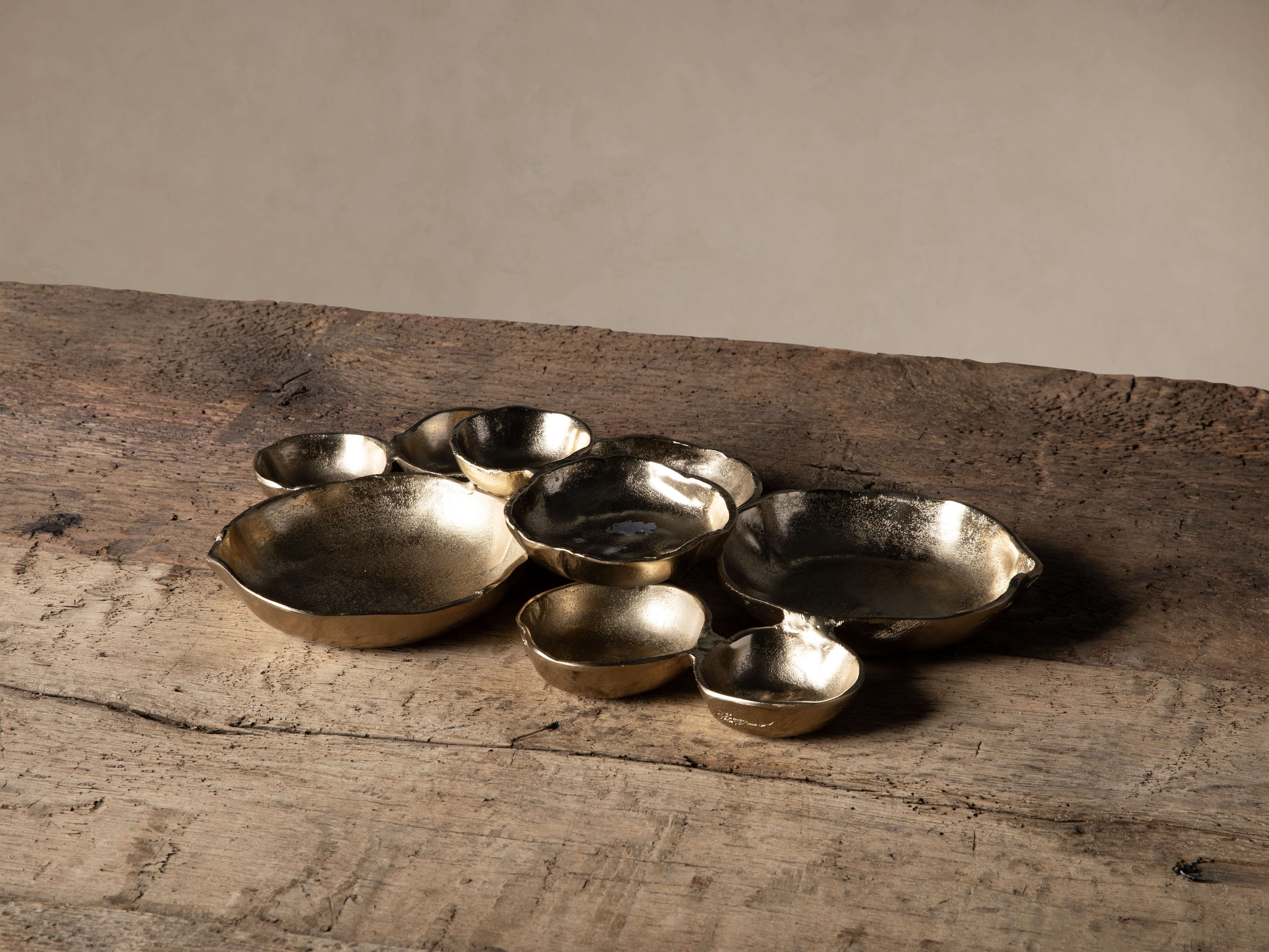Klasa Large Dark Gold Platter | Arhaus